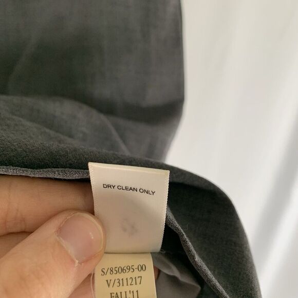 Banana Republic Wool Skirt Women's 2 Grey Stretch Zip Back Lined Knee Length - Picture 2 of 9